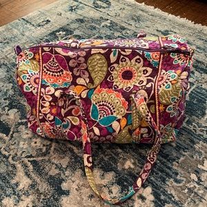 Vera Bradley large duffle bag in Plum Crazy